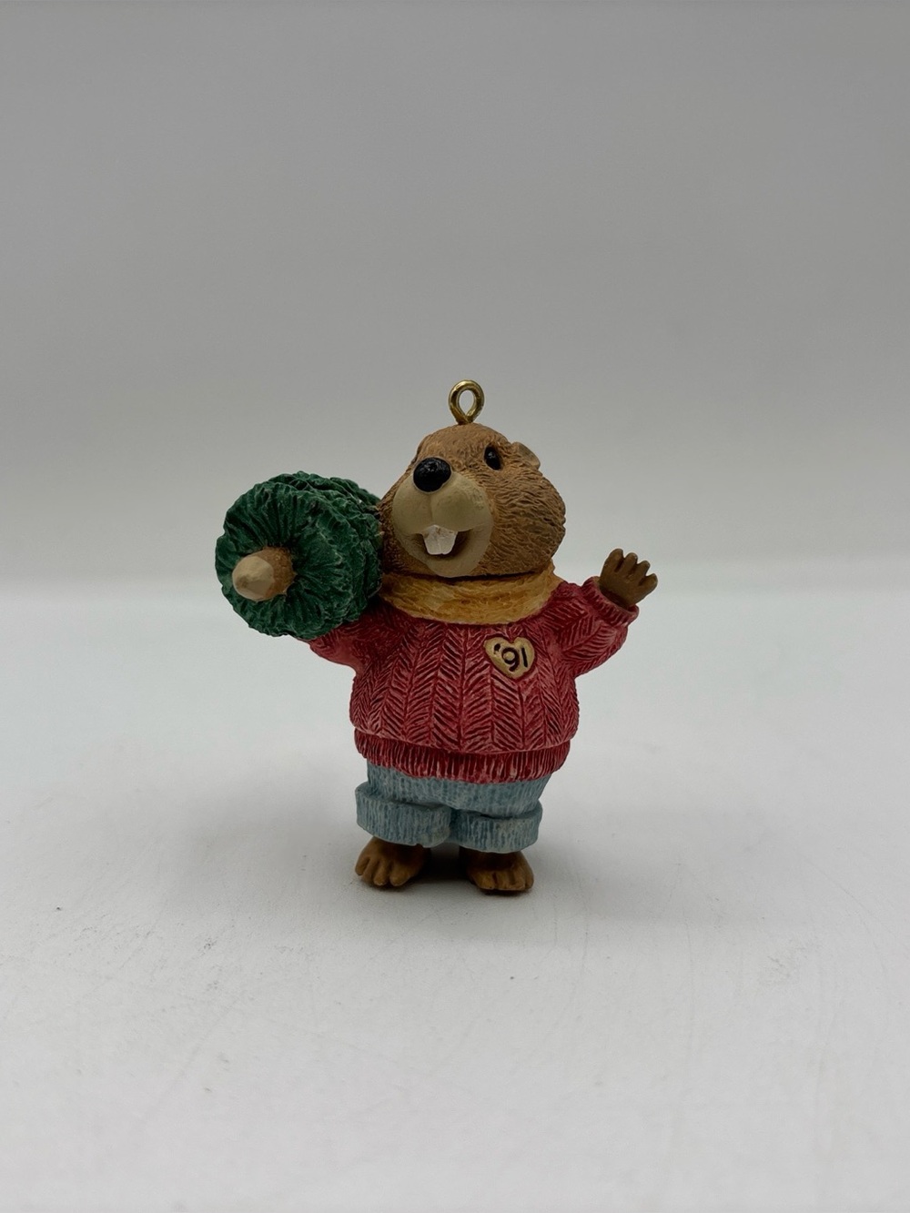 Hallmark Keepsake Ornament Dated 1991 Vintage Yule Logger Tender Touches Collect